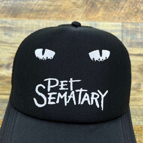 Pet Sematary Unisex Trucker Hat Black Snapback Horror Movie Baseball Cap - Picture 3 of 8